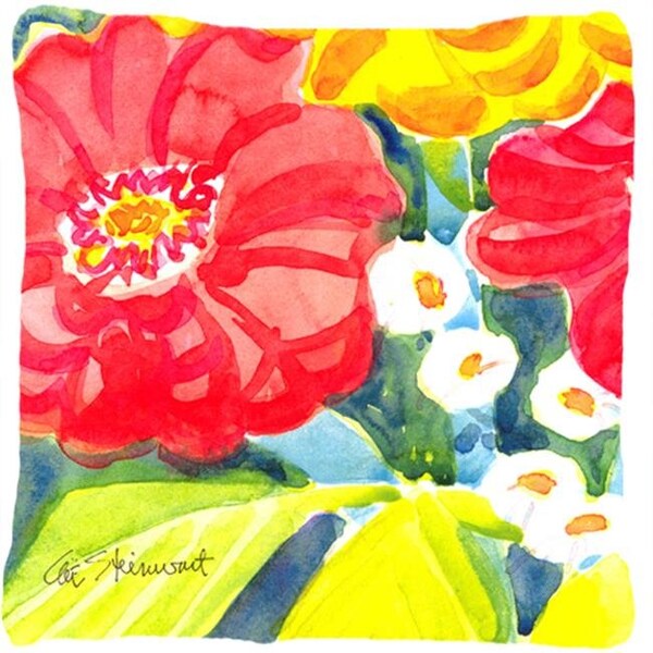 Carolines Treasures Carolines Treasures 6135PW1414 14 x 14 in. Flower Decorative Fabric Pillow - 6135PW1414