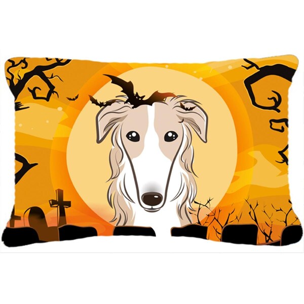 Carolines Treasures Halloween Borzoi Fabric Decorative Pillow - BB1786PW1216