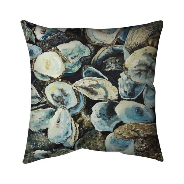 Fondo 20 x 20 in. Oyster Shells-Double Sided Print Indoor Pillow - FO2773783