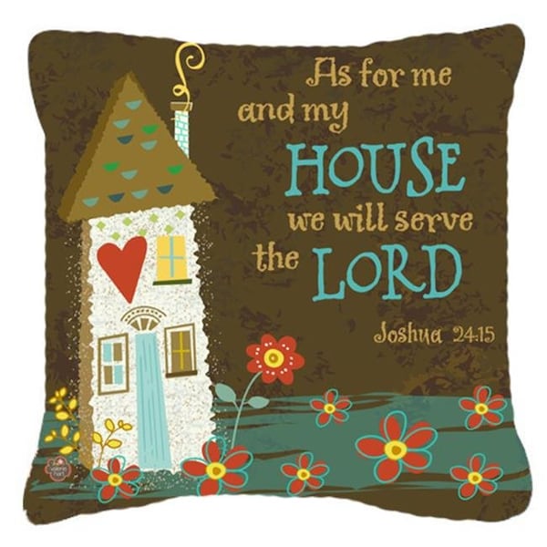 Carolines Treasures Carolines Treasures VHA3005PW1414 As for Me & My House Fabric Decorative Pillow - VHA3005PW1414