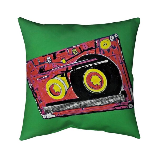 Begin Home Decor 20 x 20 in. Tape Player-Double Sided Print Indoor Pillow - 5541-2020-MU5