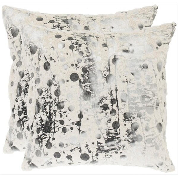 Safavieh Oscar 20-Inch White Frost Decorative Pillows- 2PK - PIL154A-2020-SET2