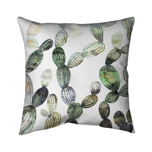 Fondo 20 x 20 in. Pattern Opuntia Cactus-Double Sided Print Indoor Pillow - FO2790662