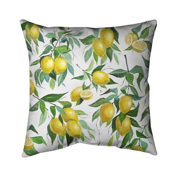 Fondo 26 x 26 in. Lemon Pattern-Double Sided Print Indoor Pillow - FO2774652