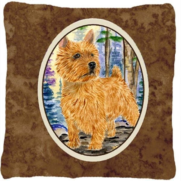 Jensendistributionservices Norwich Terrier Indoor & Outdoor Fabric Decorative Pillow - MI754683