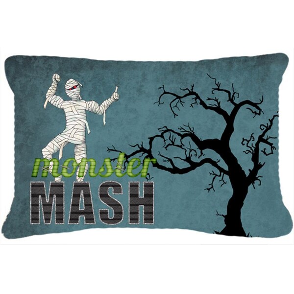 Jensendistributionservices Monster Mash With Mummy Halloween Indoor & Outdoor Fabric Decorative Pillow - MI2554066