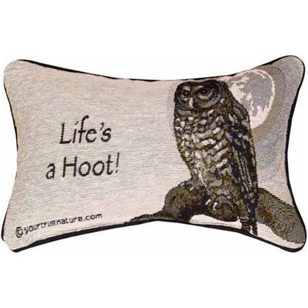 Manual Woodworkers & Weavers Manual Woodworkers & Weavers TWAOWL 12.5 x 8.5 in. Advice from a Owl Throw Pillow - TWAOWL