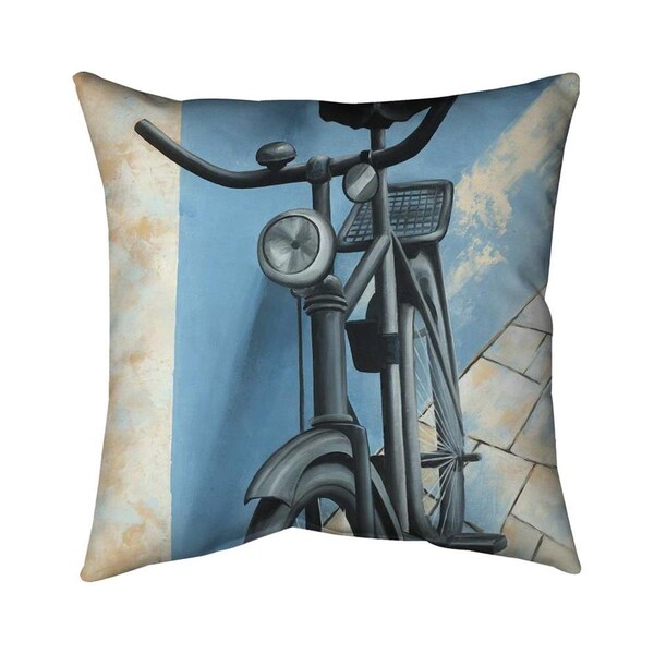 Begin Home Decor 26 x 26 in. Abandoned Bicycle-Double Sided Print Indoor Pillow - 5541-2626-TR60