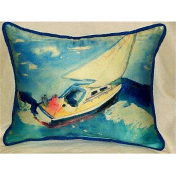 Betsy Drake Sailboat Throw Pillow- 16 x 20 in. - HJ257