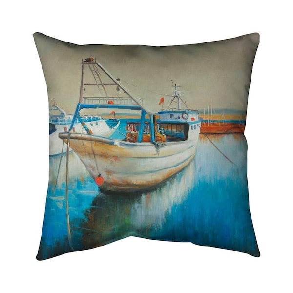 Fondo 20 x 20 in. Fishing Boat-Double Sided Print Indoor Pillow - FO2774569
