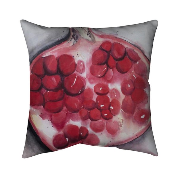 Begin Home Decor 20 x 20 in. Open Pomegranate-Double Sided Print Indoor Pillow - 5541-2020-GA102