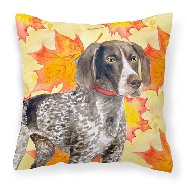 Carolines Treasures Carolines Treasures BB9902PW1414 German Shorthaired Pointer Fall Fabric Decorative Pillow - BB9902PW1414