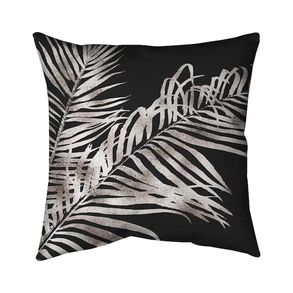 Fondo 20 x 20 in. Tropical Gold Leaves-Double Sided Print Indoor Pillow - FO2791519