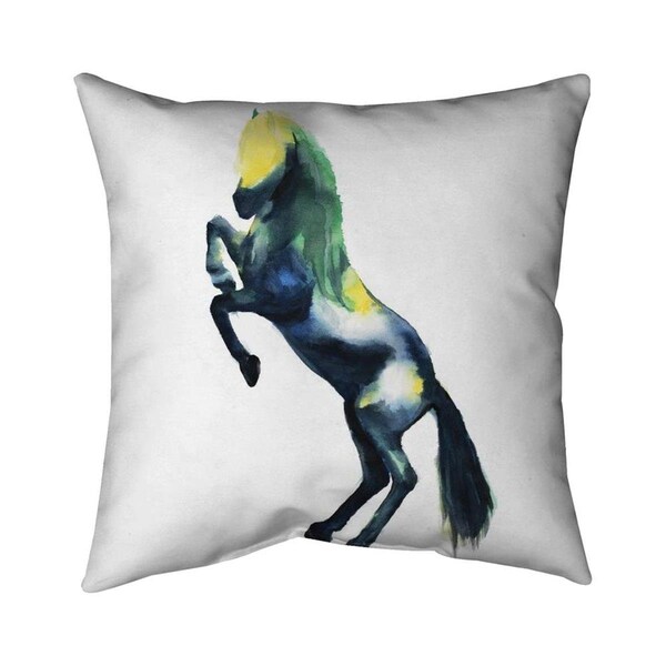 Fondo 20 x 20 in. Greeting Horse-Double Sided Print Indoor Pillow - FO2793919