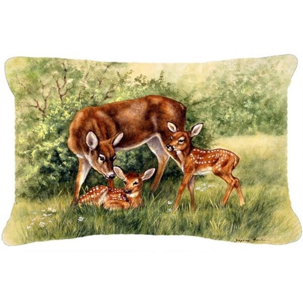 Carolines Treasures Carolines Treasures BDBA0116PW1216 Deer by Daphne Baxter Fabric Decorative Pillow - BDBA0116PW1216