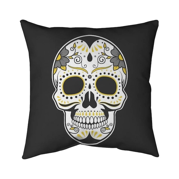 Fondo 26 x 26 in. Mexican Sugar Skull Art-Double Sided Print Indoor Pillow - FO2777021
