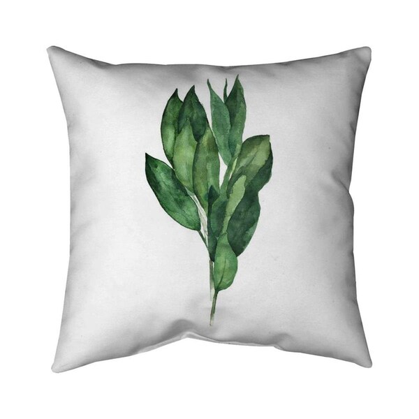 Begin Home Decor 20 x 20 in. Bay Leaves Bundle-En-Double Sided Print Indoor Pillow - 5541-2020-GA91-1