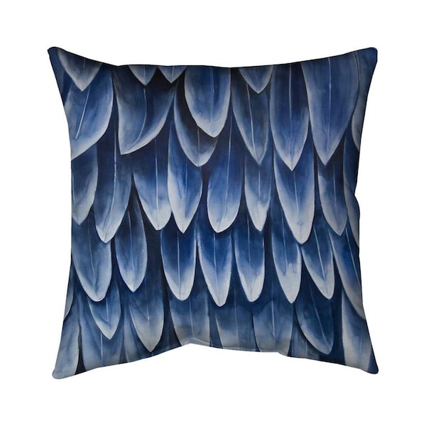 Fondo 26 x 26 in. Plumage Blue-Double Sided Print Indoor Pillow - FO2793739