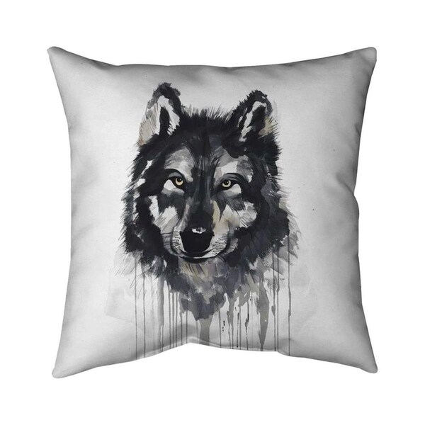 Begin Home Decor 26 x 26 in. Mysterious Wolve-Double Sided Print Indoor Pillow - 5541-2626-AN410-1