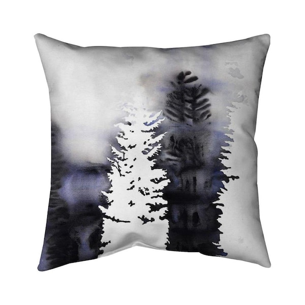 Fondo 26 x 26 in. Silhouettes of Trees-Double Sided Print Indoor Pillow - FO2778701