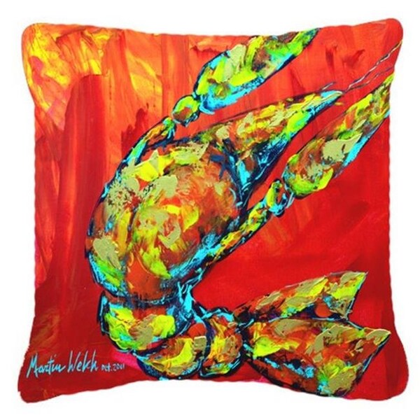 Carolines Treasures Carolines Treasures MW1134PW1414 Crawfish Hot Craw Canvas Fabric Decorative Pillow - MW1134PW1414