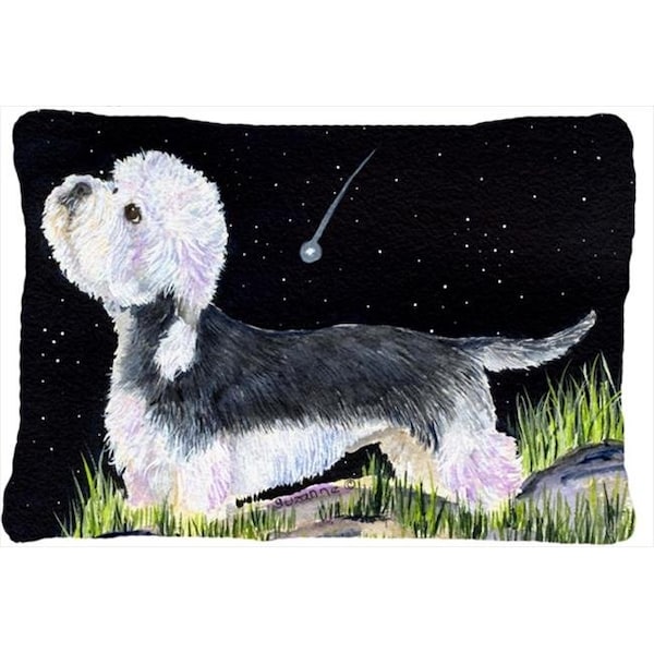 Carolines Treasures Carolines Treasures SS8486PW1216 Starry Night Dandie Dinmont Terrier Indoor & Outdoor Decorative Fabric Pillow - 12 x 16 in. - SS8486PW1216