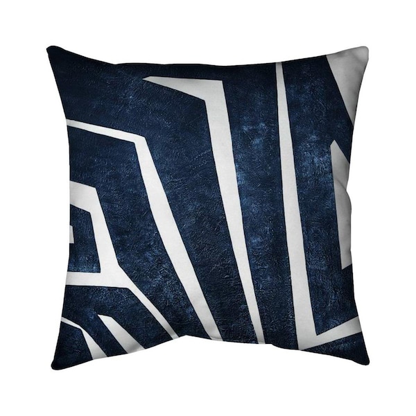Begin Home Decor 20 x 20 in. Blue Labyrinth-Double Sided Print Indoor Pillow - 5541-2020-AB96-1