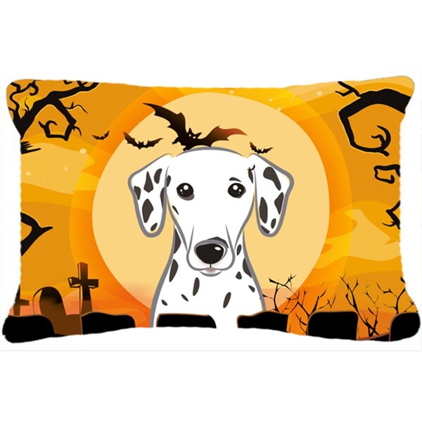 Carolines Treasures Halloween Dalmatian Fabric Decorative Pillow - BB1768PW1216