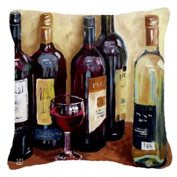 Carolines Treasures Carolines Treasures SDSM0118PW1414 Wine by David Smith Canvas Decorative Pillow - SDSM0118PW1414