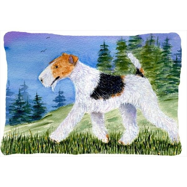 Carolines Treasures Carolines Treasures SS8599PW1216 12 x 16 in. Fox Terrier Decorative Indoor & Outdoor Fabric Pillow - SS8599PW1216