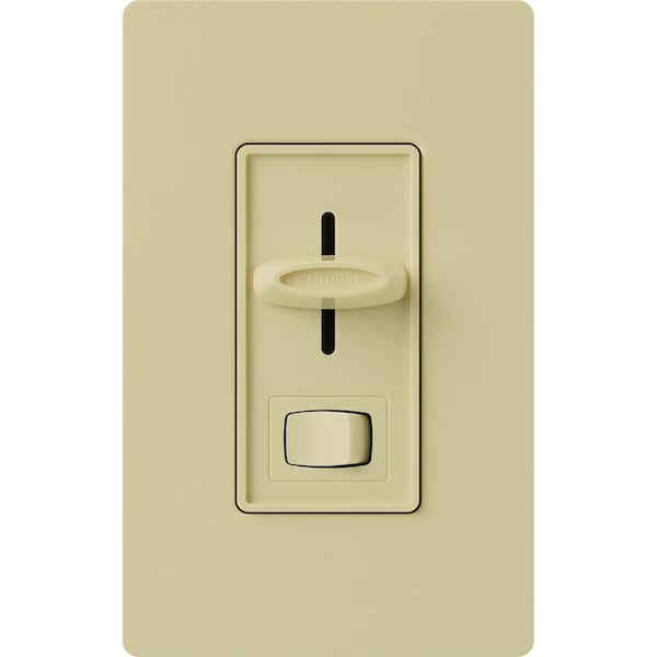 Lutron Lighting Dimmer, Slide, 600VA, 120V, Ivory - SLV-600P-IV