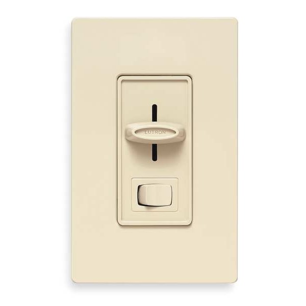 Lutron Lighting Dimmer, Slide, 600VA, 120V, Ivory - SLV-600P-IV