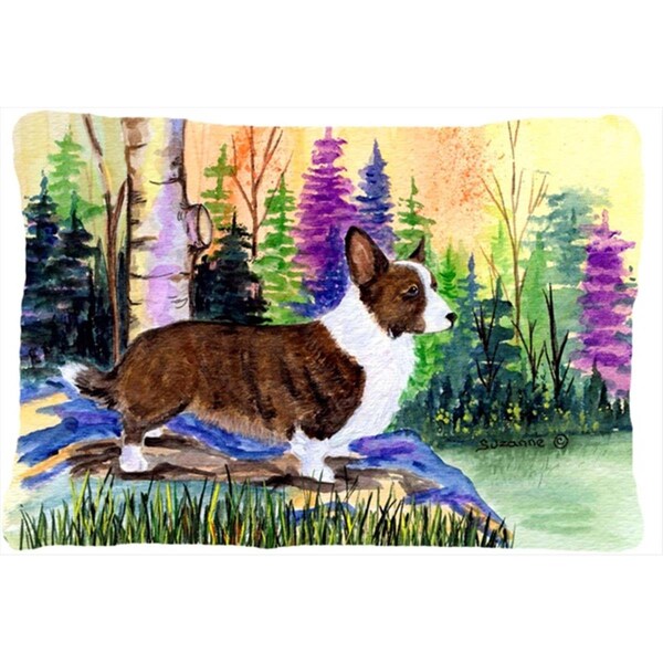 Carolines Treasures 12 x 16 in. Corgi Decorative Indoor & Outdoor Fabric Pillow - CA65404