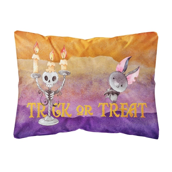 Carolines Treasures Halloween Trick or Treat Canvas Fabric Decorative Pillow - BB7461PW1216