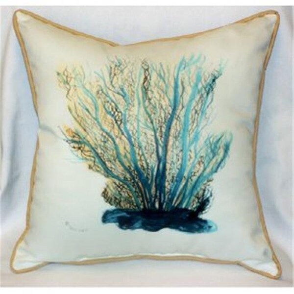 Betsy Drake Betsy Drake ZP703 Blue Coral Throw Pillow; 22 x 22 in. - ZP703