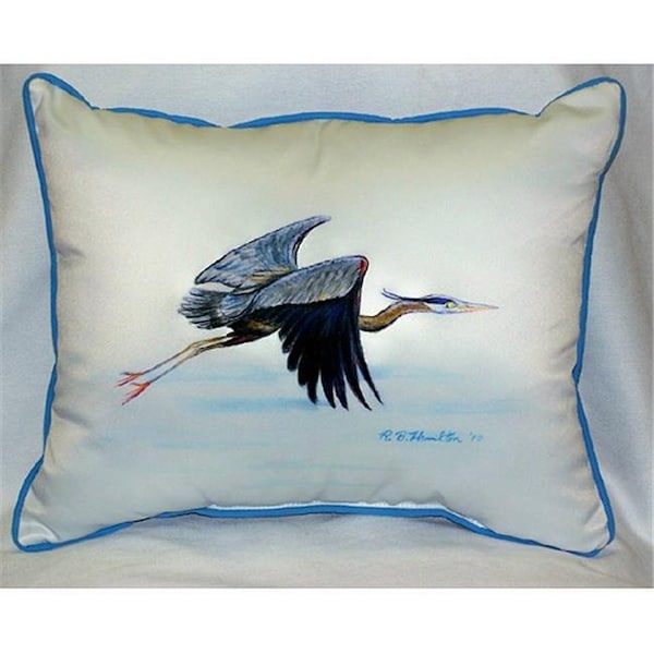 Betsy Drake Betsy Drake HJ327 Eddie's Blue Heron Art Only Pillow 16"x20" - HJ327
