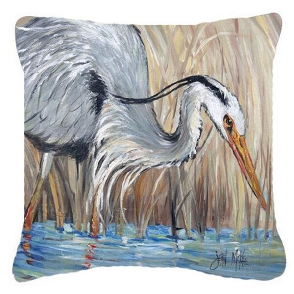 Carolines Treasures Carolines Treasures JMK1228PW1818 Blue Heron Canvas Fabric Decorative Pillow - JMK1228PW1818