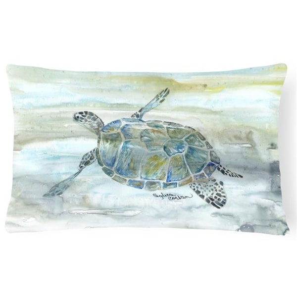 Carolines Treasures Carolines Treasures SC2006PW1216 Sea Turtle Watercolor Canvas Fabric Decorative Pillow - SC2006PW1216