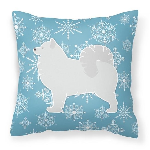 Carolines Treasures Carolines Treasures BB3559PW1818 Winter Snowflake Samoyed Fabric Decorative Pillow - BB3559PW1818