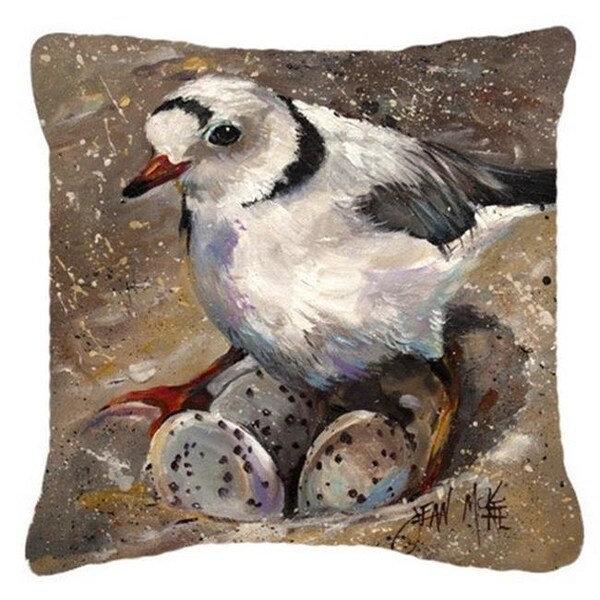 Carolines Treasures Carolines Treasures JMK1215PW1818 Piping Plover Canvas Fabric Decorative Pillow - JMK1215PW1818
