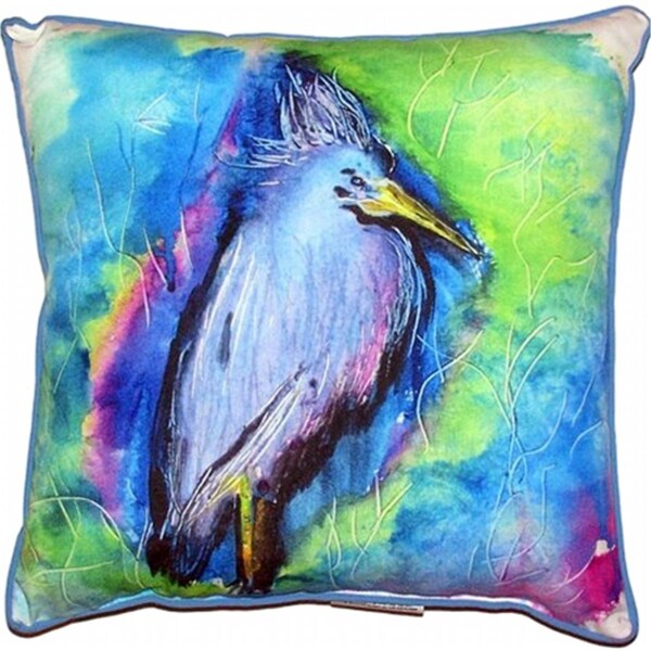 Betsy Drake Little Blue Heron Extra Large Zippered Pillow - ZP438