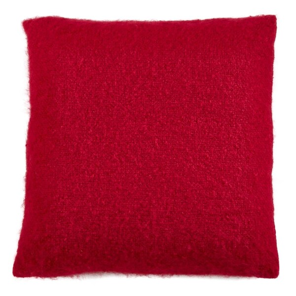 Rlm Distribution 22 in. Faux Mohair Poly Filled Throw Pillow, Red - HO3204729