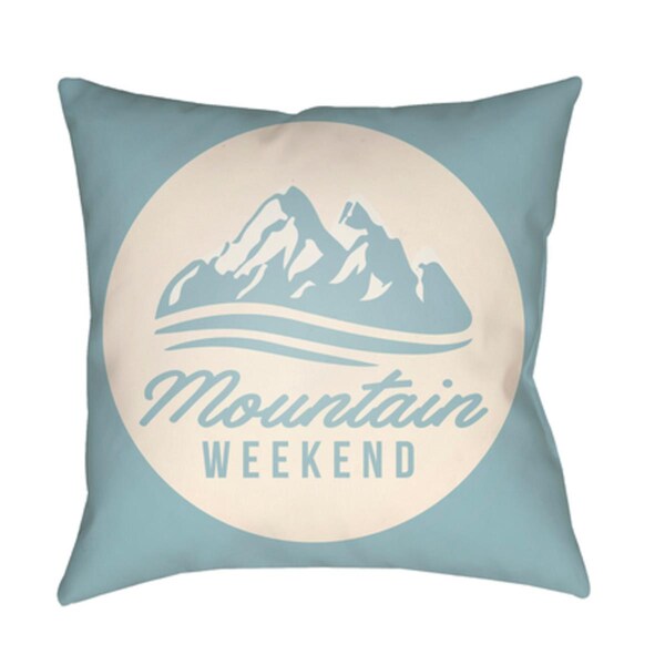 Artistic Weavers Lodge Cabin Alp Poly Filled Pillow - Sky Blue & Beige - 18 x 18 in. - LGCB2052-1818