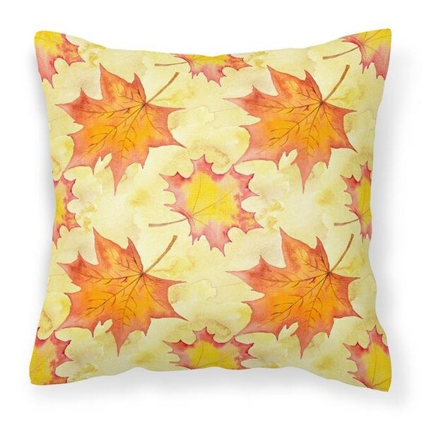 Carolines Treasures Carolines Treasures BB7496PW1818 Fall Leaves Scattered Fabric Decorative Pillow; 18 x 18 in. - BB7496PW1818