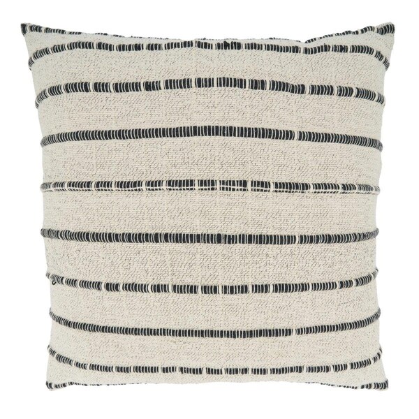 Vecindario 22 in. Corded Square Throw Pillow with Poly Filling, Natural - VE2658554