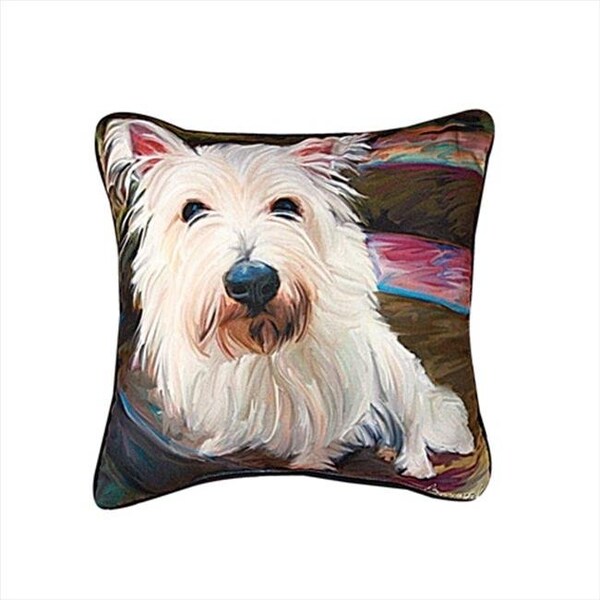 Manual Woodworkers & Weavers Manual Woodworkers and Weavers SLLWWS Paws And Whiskers Little Westie Printed Pillow 18 X 18 in. - SLLWWS