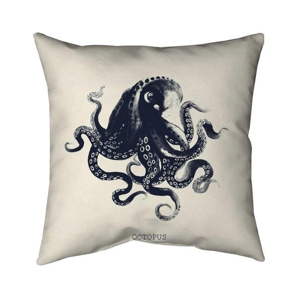 Fondo 20 x 20 in. Octopus-Double Sided Print Indoor Pillow - FO3326525