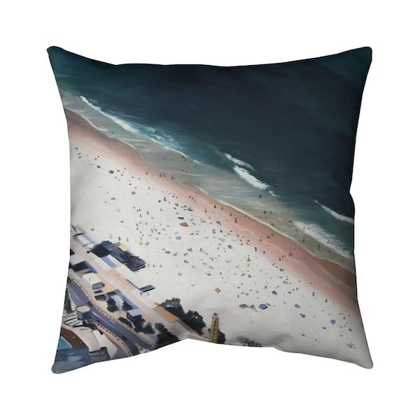 Begin Home Decor 26 x 26 in. Hot Day At The Beach-Double Sided Print Indoor Pillow - 5541-2626-CO126