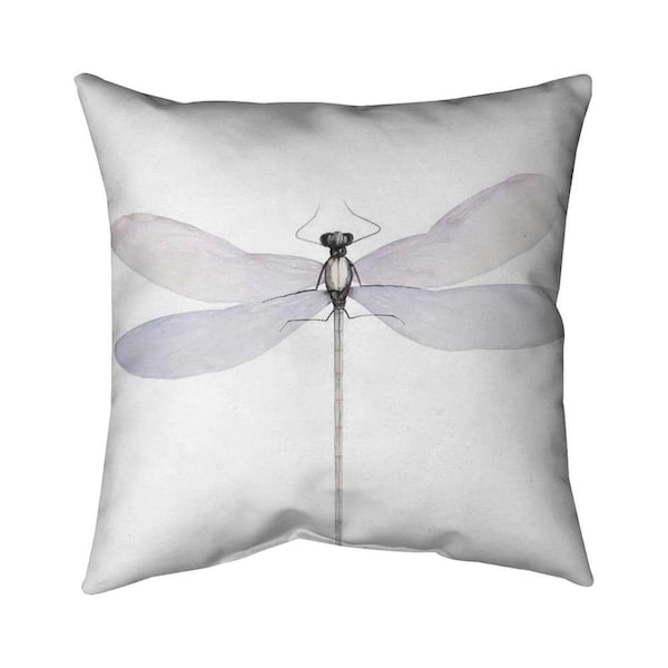 Begin Home Decor 20 x 20 in. Delicate Dragonfly-Double Sided Print Indoor Pillow - 5541-2020-AN459