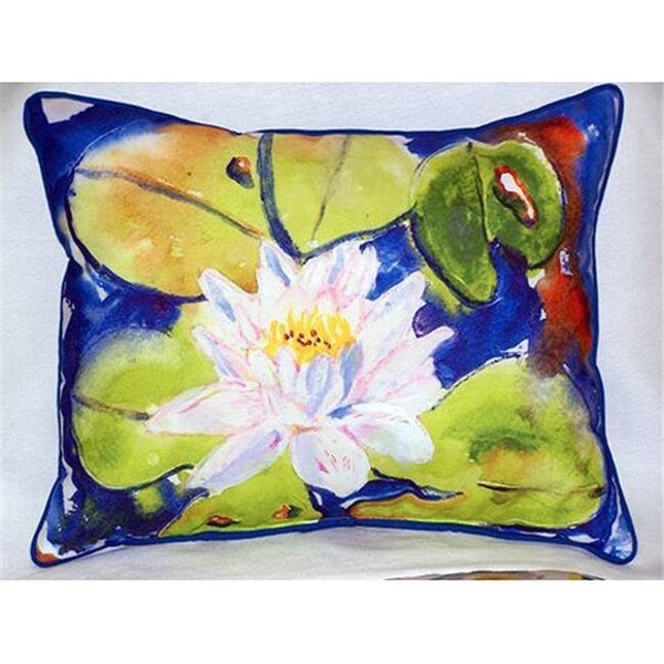 Betsy Drake Betsy Drake HJ171 Lily Pad Flower Large Indoor & Outdoor Pillow 16 x 20 - HJ171